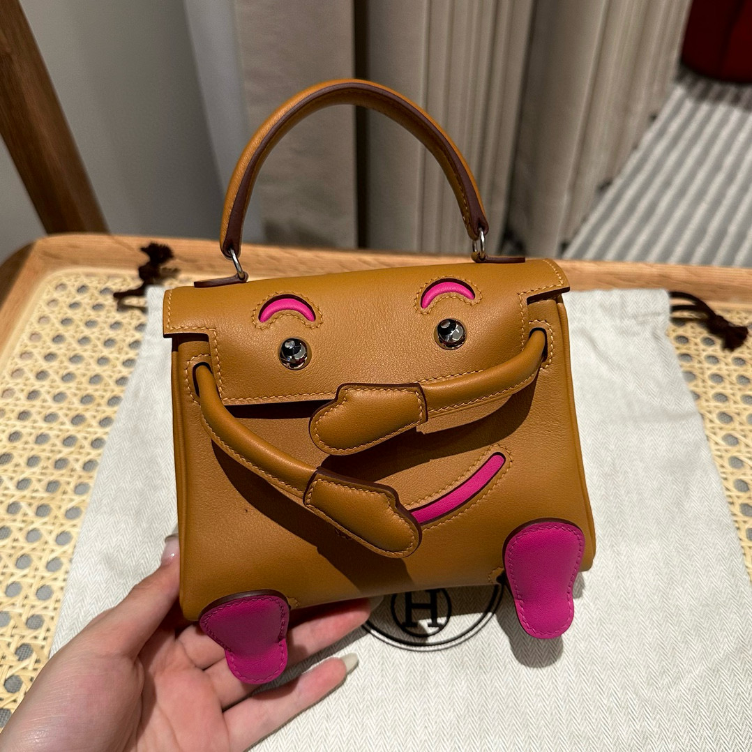 에르메스 Hermes Kelly Doll 19cm Swift 2S Sesame/silver