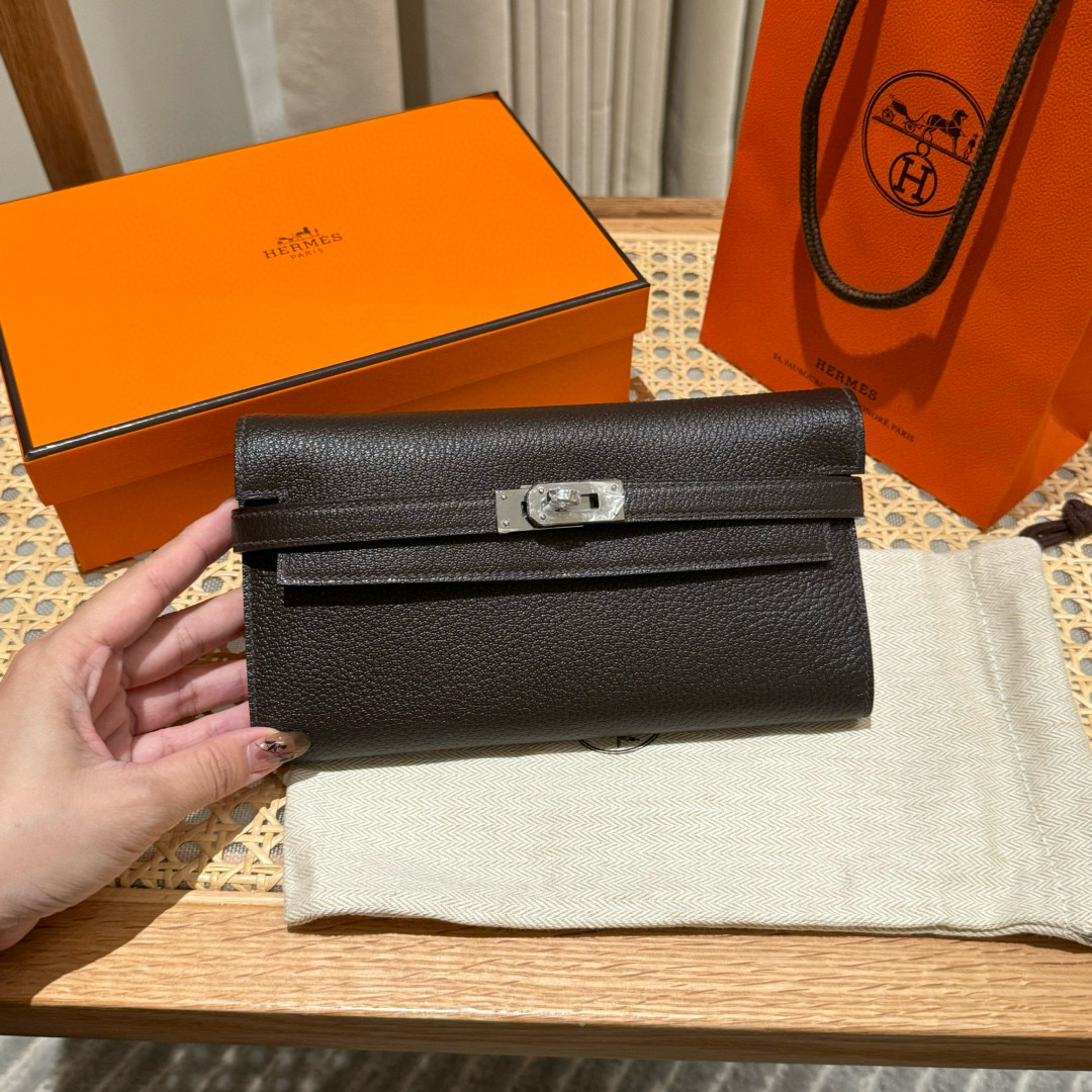 에르메스 Hermes  Kelly to go 19cm Chevre 89 Noir/silver