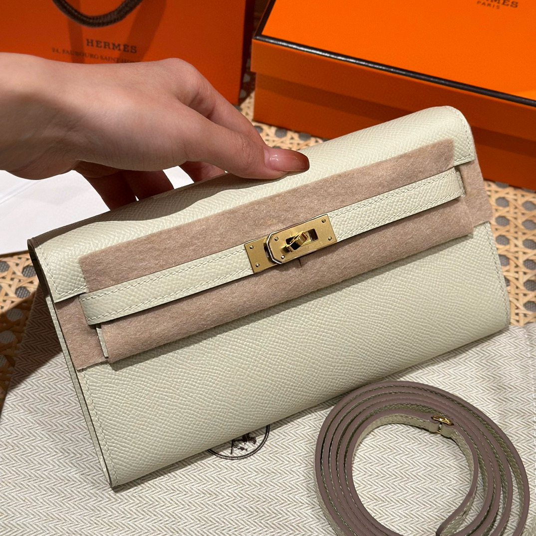 에르메스 Hermes  Kelly to go 19cm Epsom i2 Nata/gold