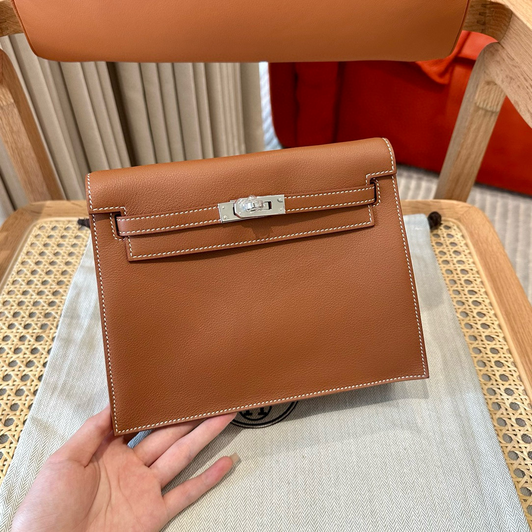 에르메스 Hermes Kelly danse 22cm evercolor 37 Gold/silver