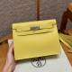 에르메스 Hermes Kelly danse 22cm swift 1Z Jaune poussin/silver