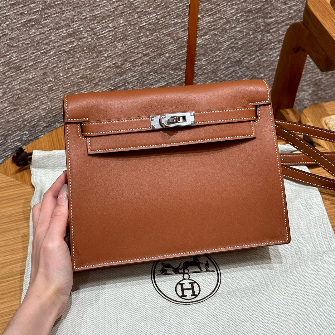 에르메스 Hermes Kelly danse 22cm swift 37 Gold/silver