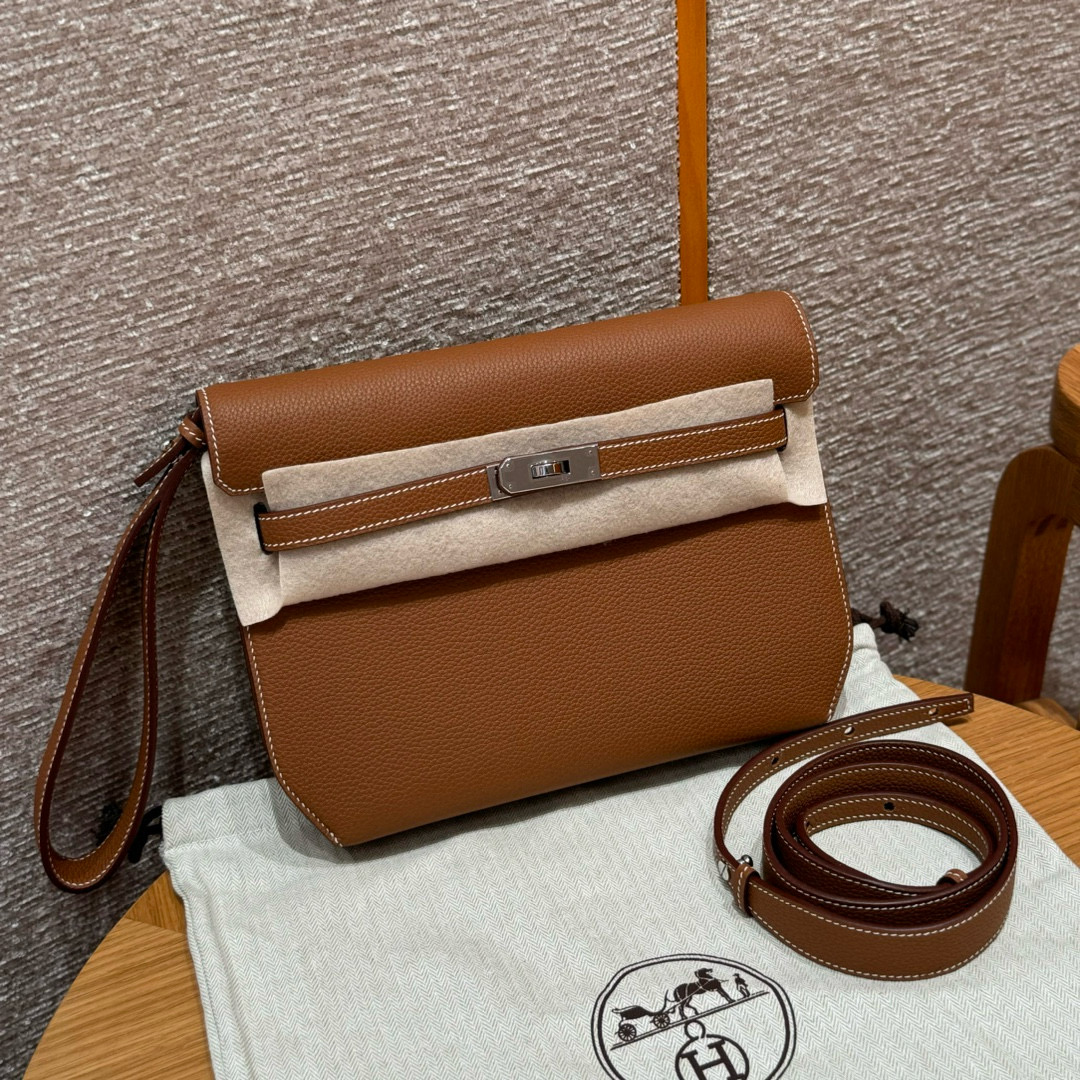 에르메스 Hermes kelly depeches 25cm Togo 37 Gold/silver