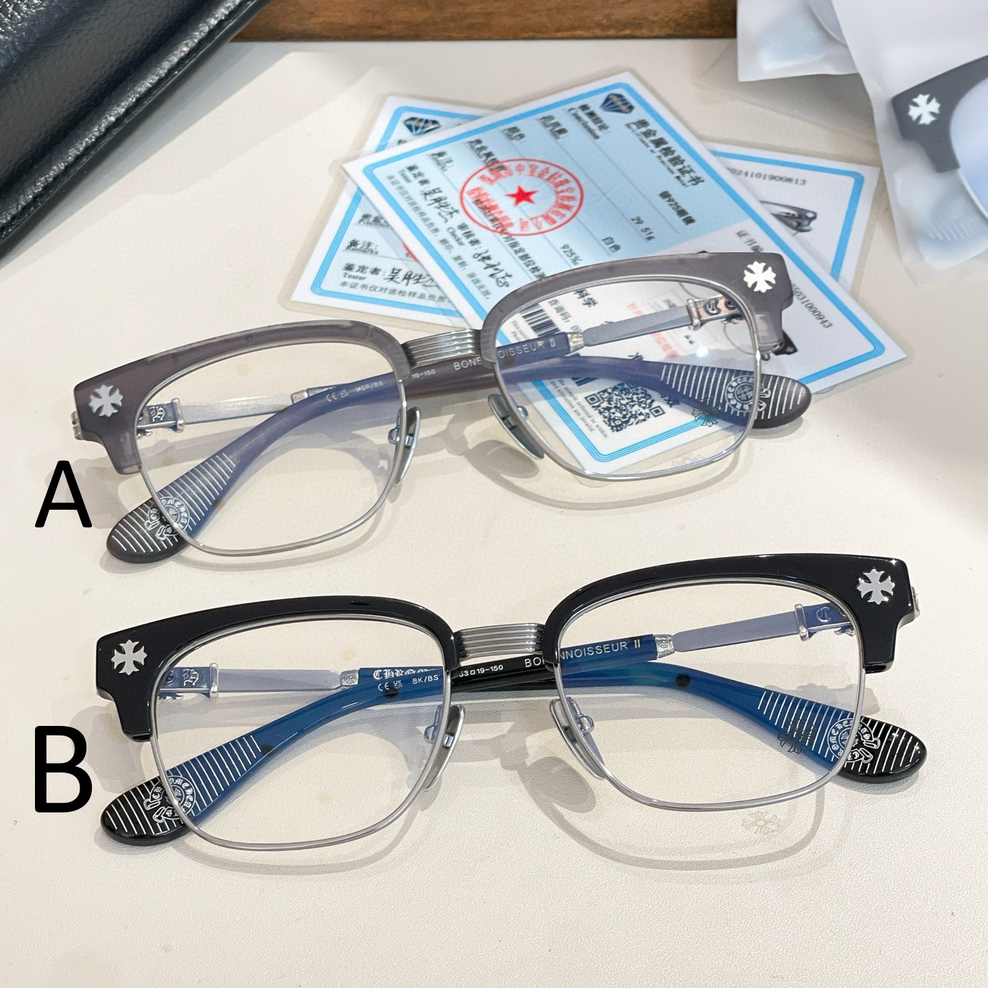 크롬하츠 Chrome Hearts 안경 BONENNOISSEUR II 57口20-146