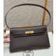 에르메스 Hermes Kelly elan 27cm Madame 47 chocolate/gold