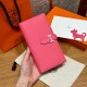 에르메스 Hermes Bearn wallet Soufflet 17.5cm Epsom U5 Rose lipstick/silver