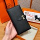 에르메스 Hermes Bearn wallet Soufflet 17.5cm Togo 89 Noir/gold