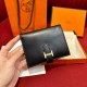 에르메스 Hermes Bearn Compact wallet 12cm Swift 89 Noir/gold