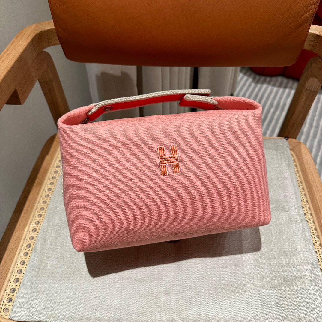 에르메스 Hermes Bride-a-Brac 25cm all- cotton goyave/silver