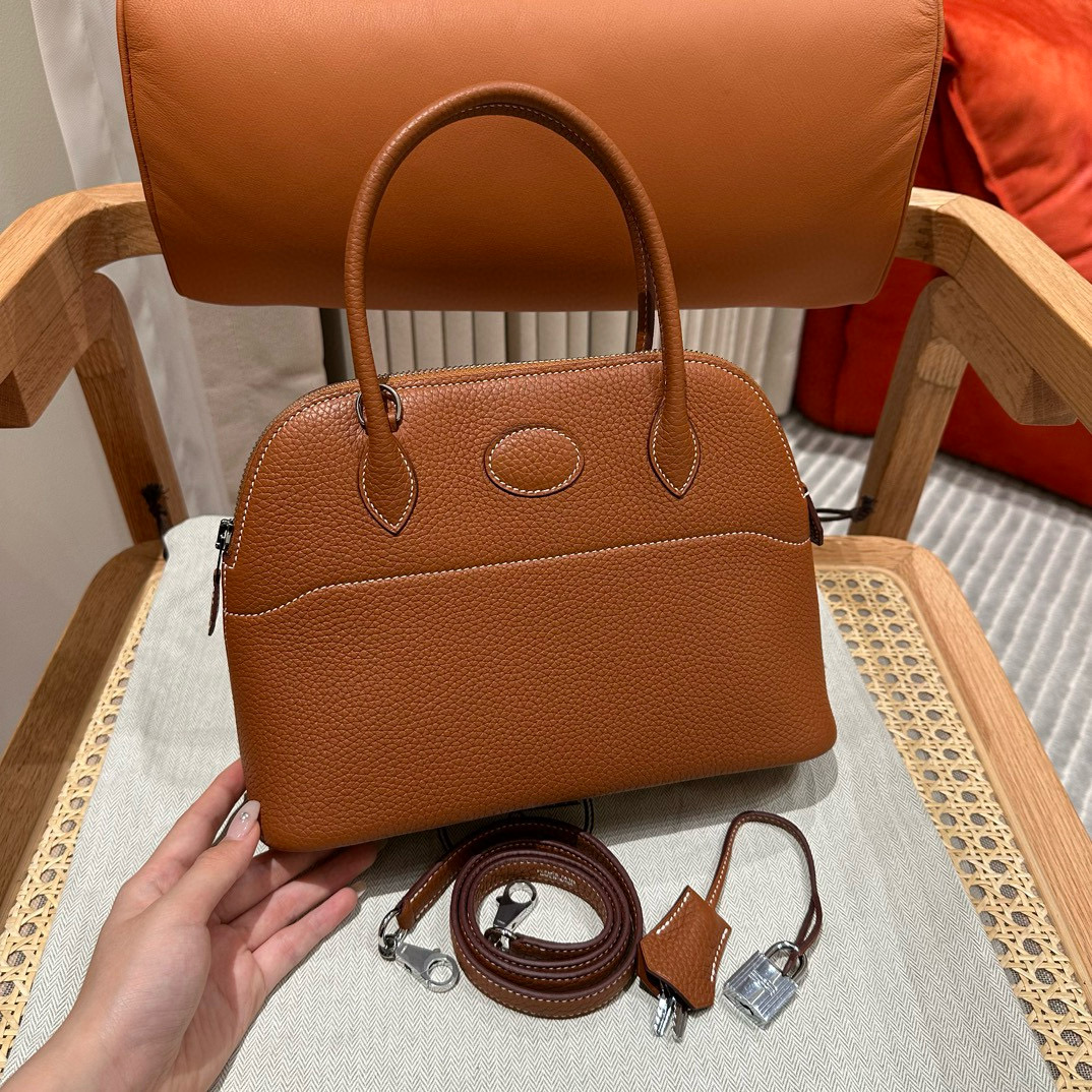 에르메스 Hermes Bolide 25cm Togo 37 Gold/silver