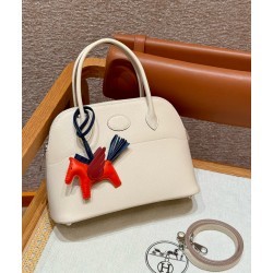 에르메스 Hermes Bolide 27cm Epsom 10 Craie/silver