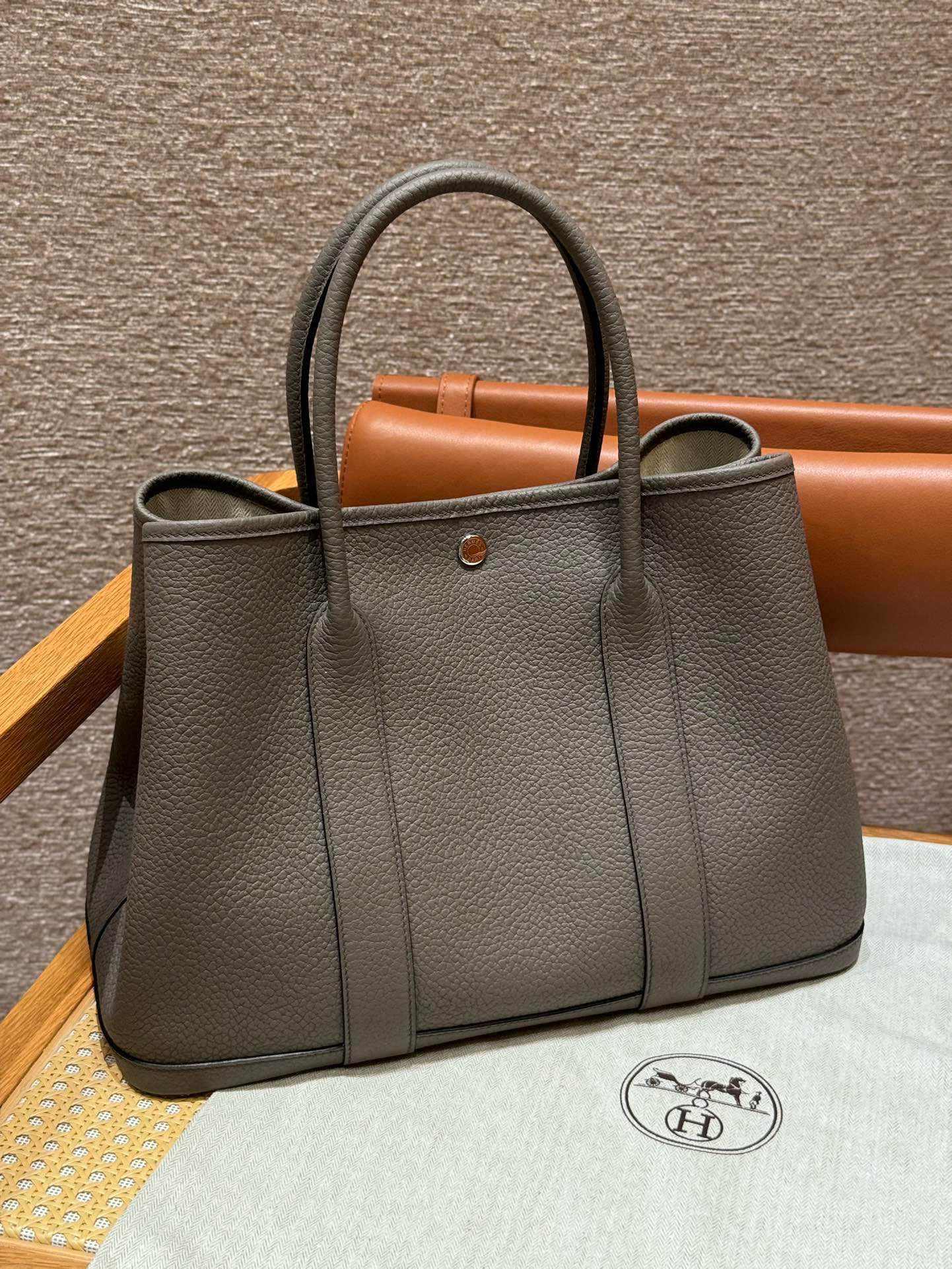 에르메스 Hermes Garden party 36cm vache country 8F Etqin