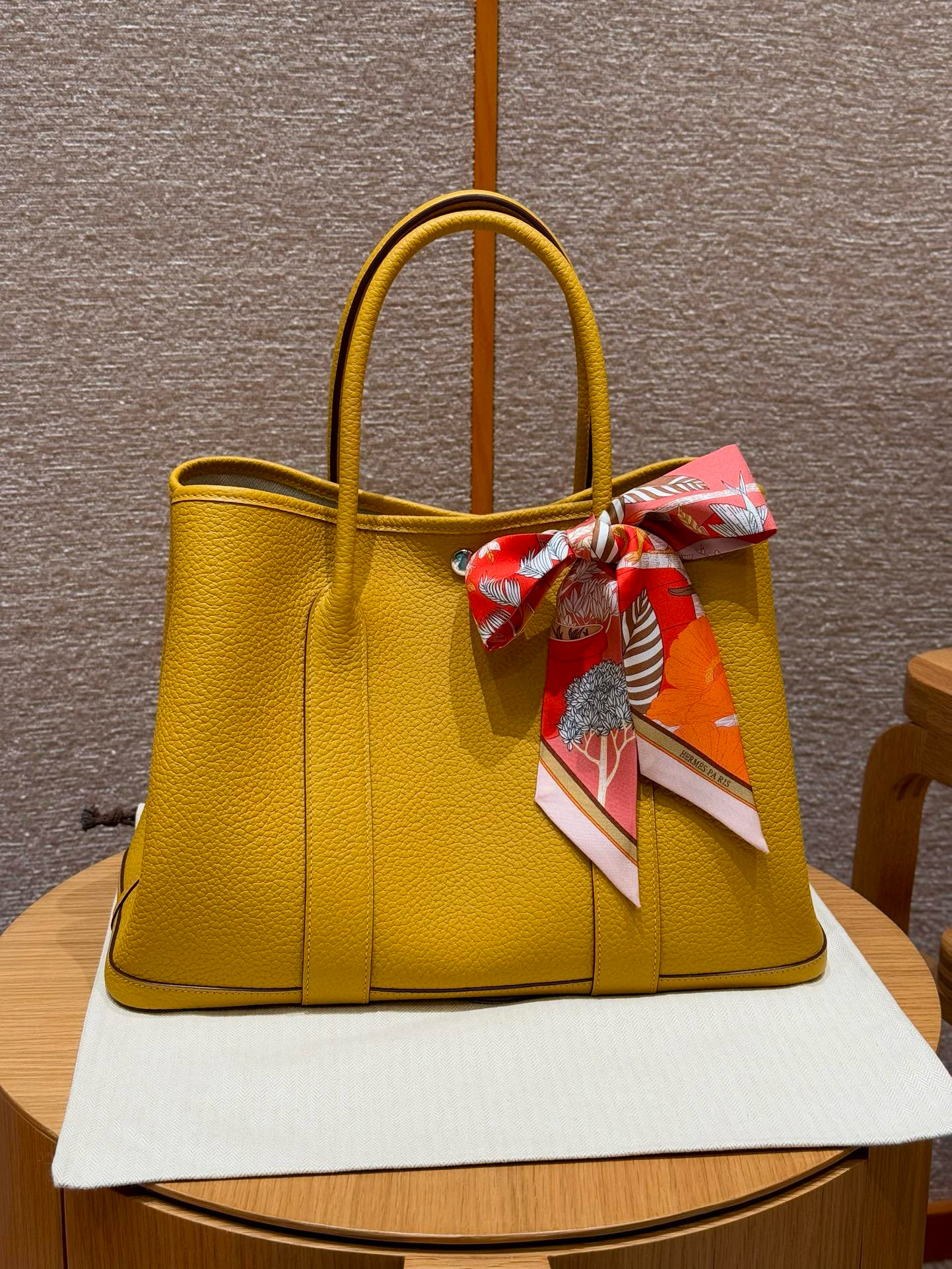 에르메스 Hermes Garden party 36cm vache country 9D Jaune