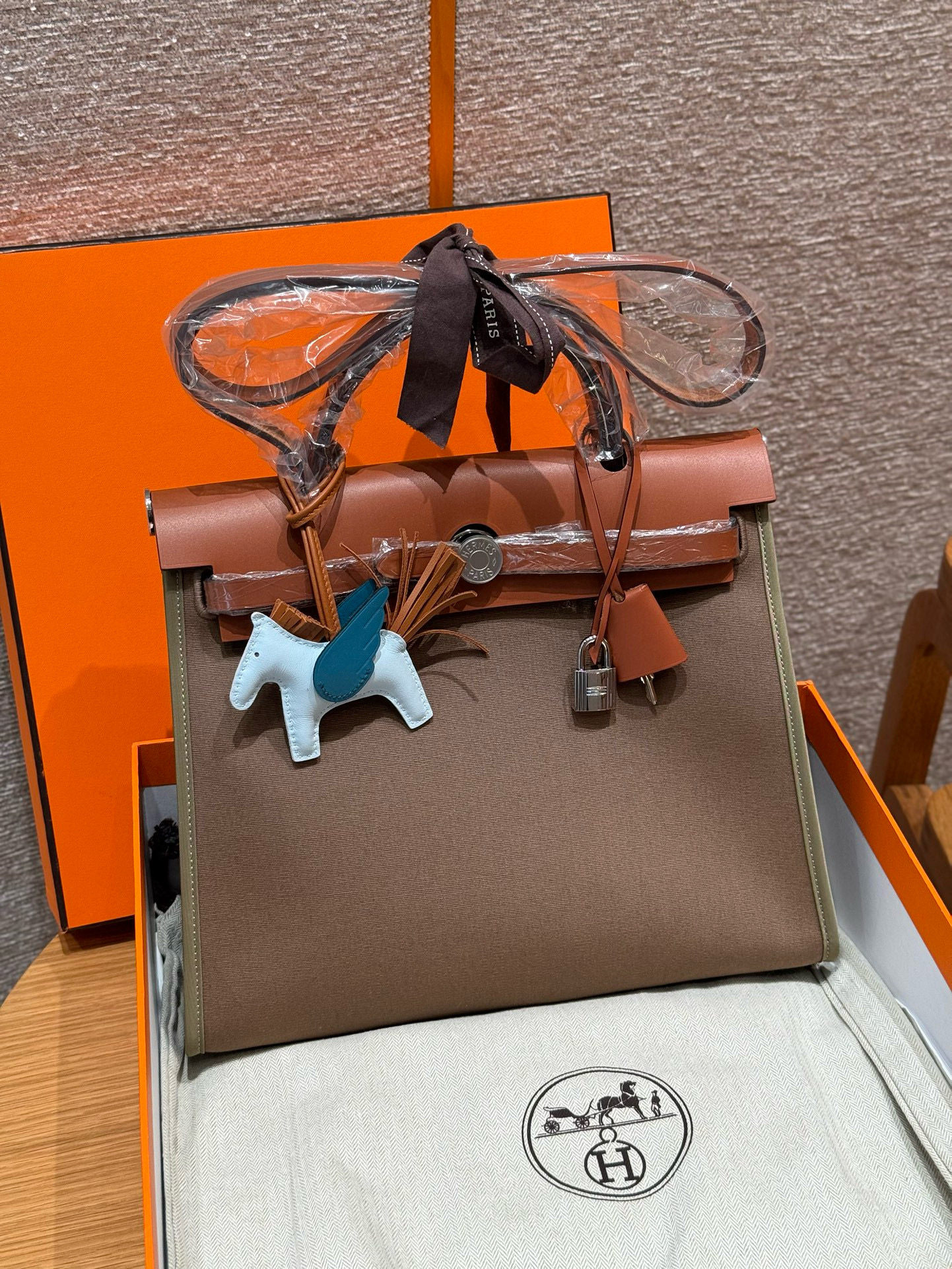 에르메스 Hermes Herbag 31cm canvas and cowhide