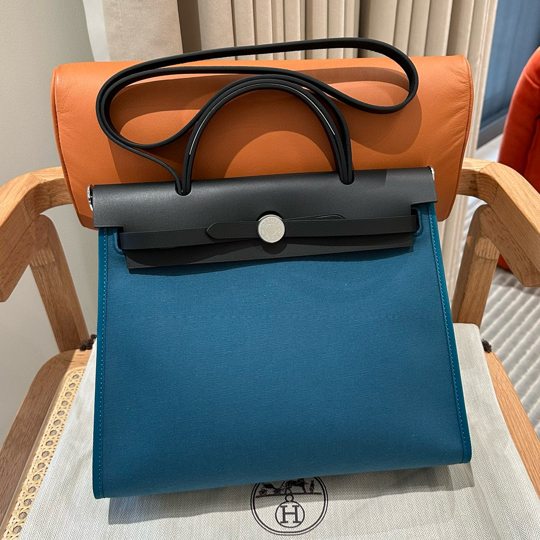 에르메스 Hermes Herbag 31cm canvas and cowhide