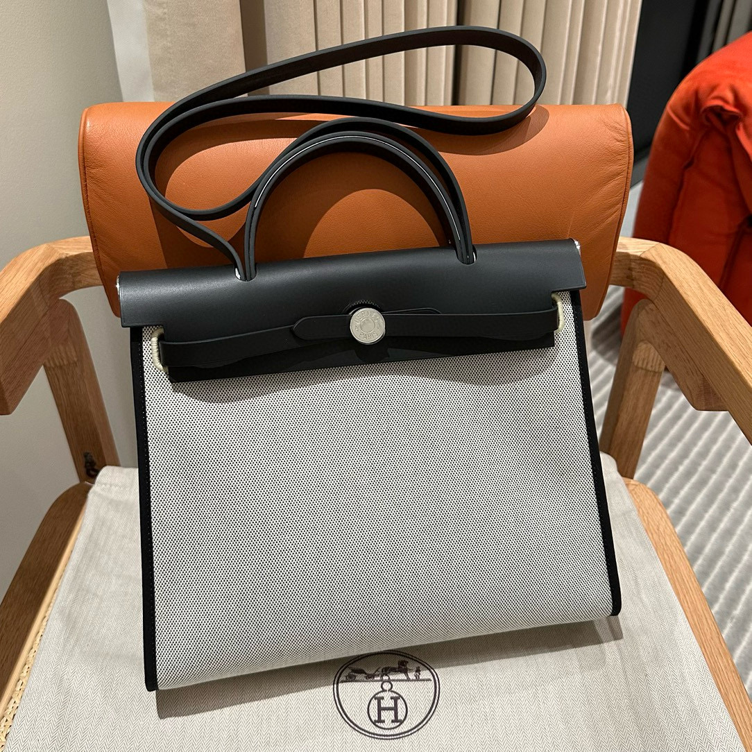 에르메스 Hermes Herbag 31cm canvas and cowhide