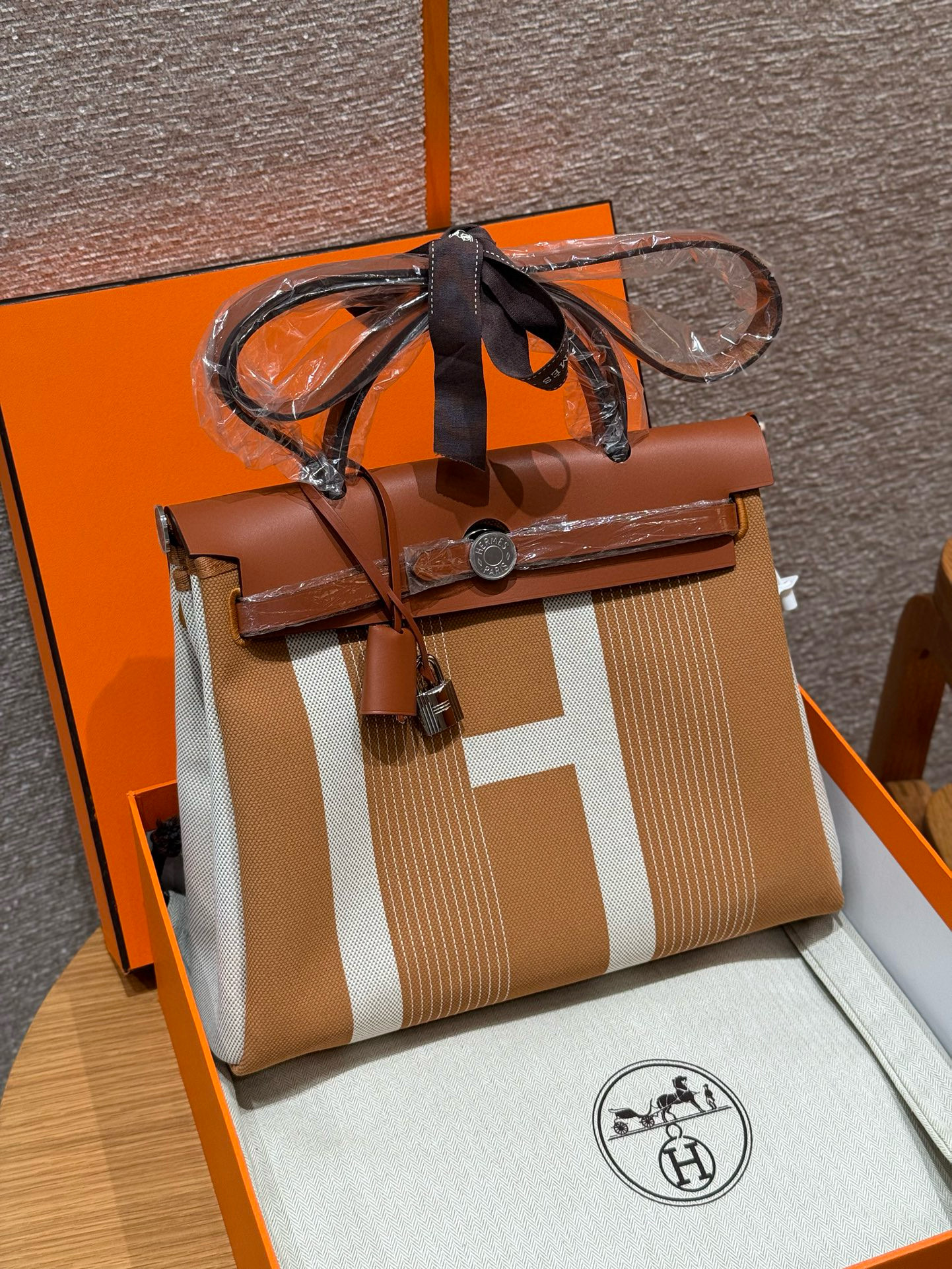 에르메스 Hermes Herbag 31cm Coffee/silver