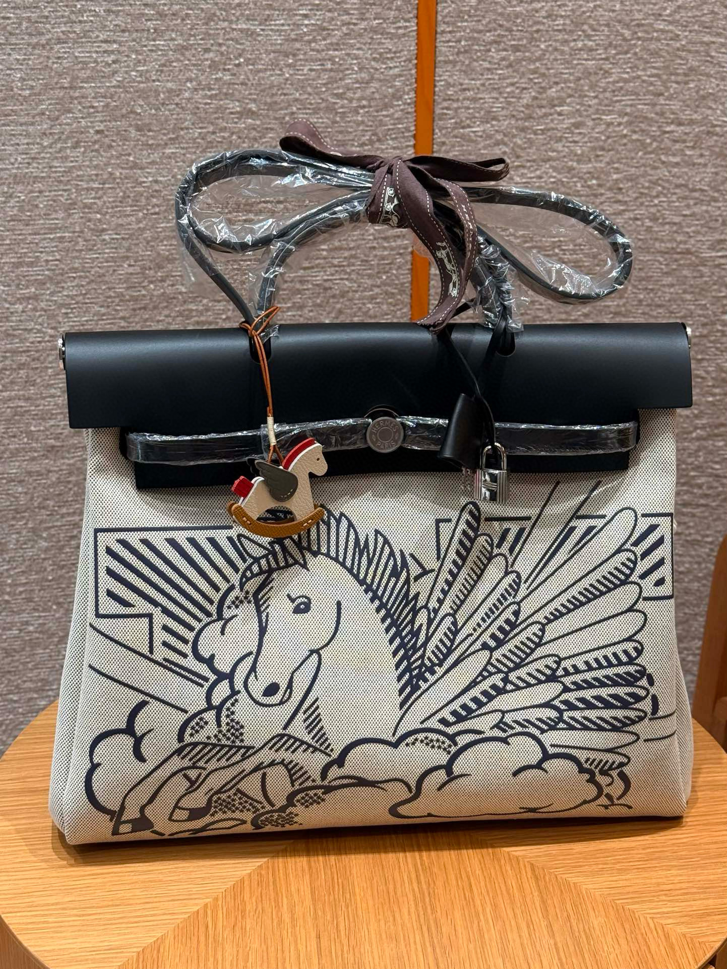 에르메스 Hermes Herbag 39cm Black/silver