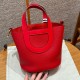 에르메스 Hermes in the loop 18cm Clemence Q5 Rouge casque/gold