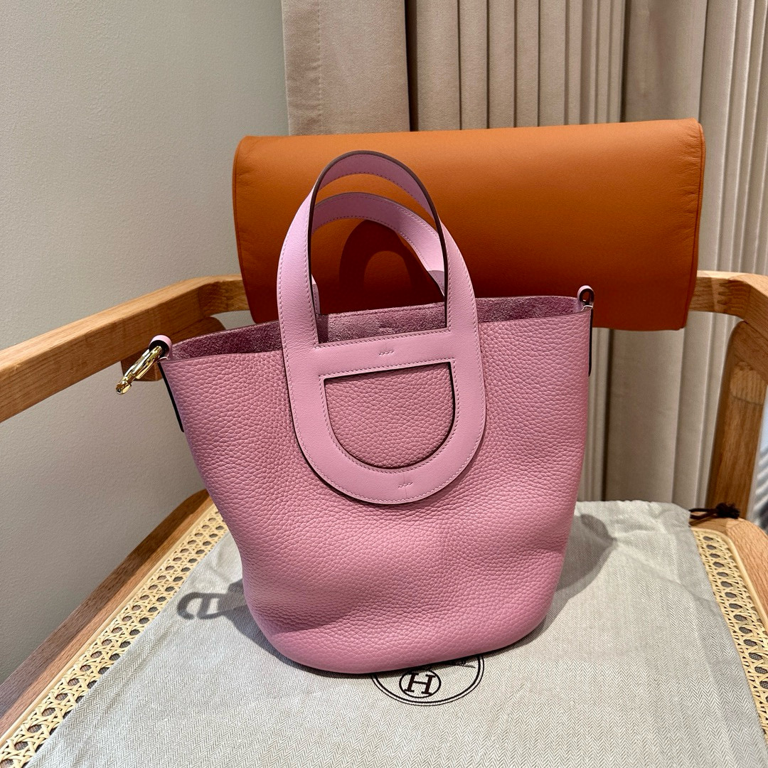 에르메스 Hermes in the loop 18cm Clemence X9 Mauve/gold