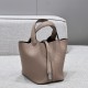 에르메스 Hermes Picotin 18cm TC 81 Gris Tourerlle/silver