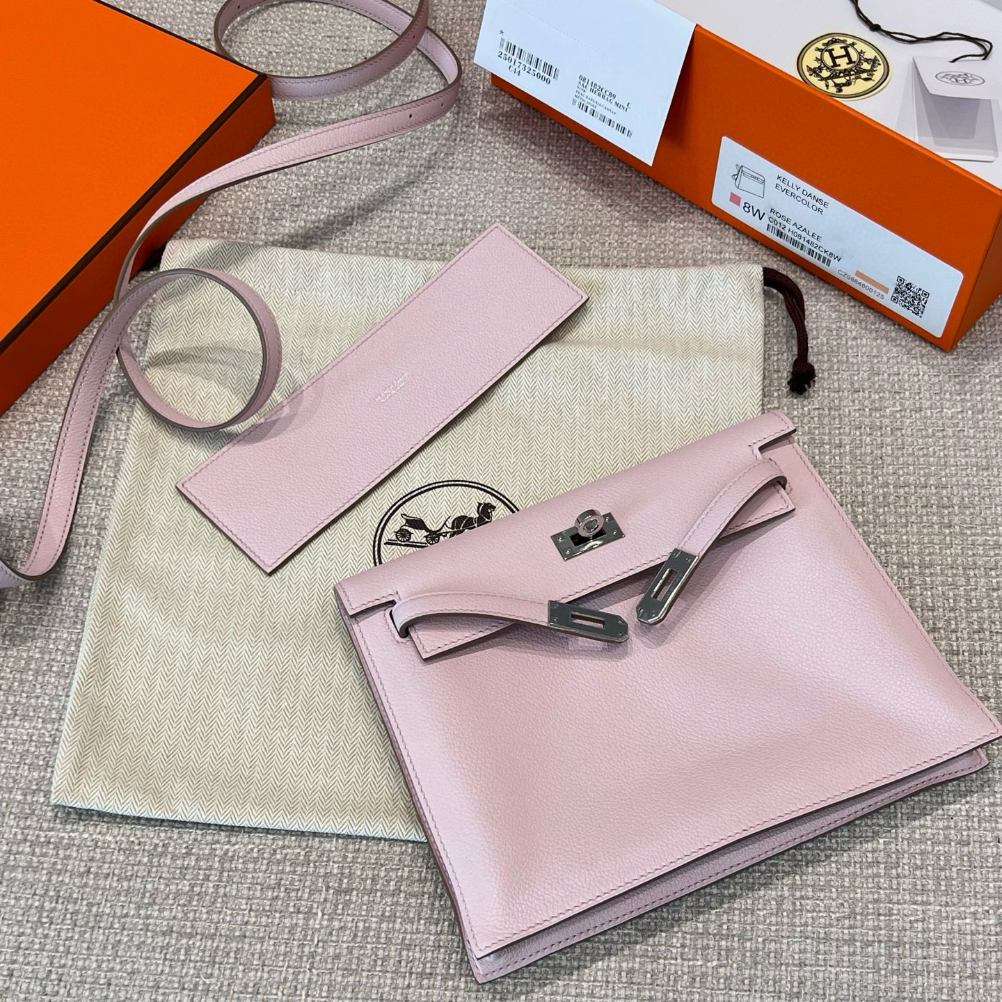 에르메스 Hermes Kelly danse Germany Leather 09 Mauve pale/silver