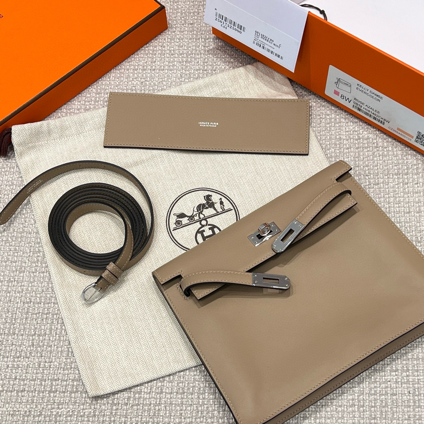 에르메스 Hermes Kelly danse Germany Leather 81 Girs tourterlle/silver