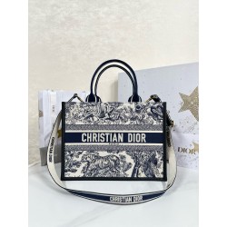 디올 Dior Medium Dior Book Tote Blue Reverse 36.5cm