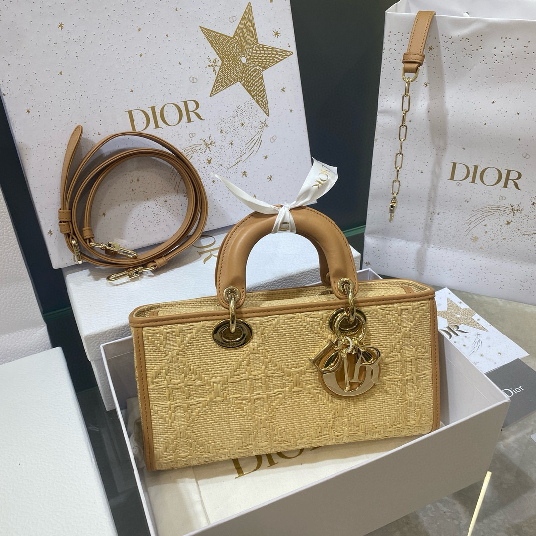 디올 Dior Medium Lady D-Joy Bag Brown 26cm