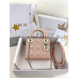 디올 Dior Mini Lady Dior Bag Pink 17cm