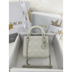 디올 Dior Mini Lady Dior Bag Rice grey 17cm