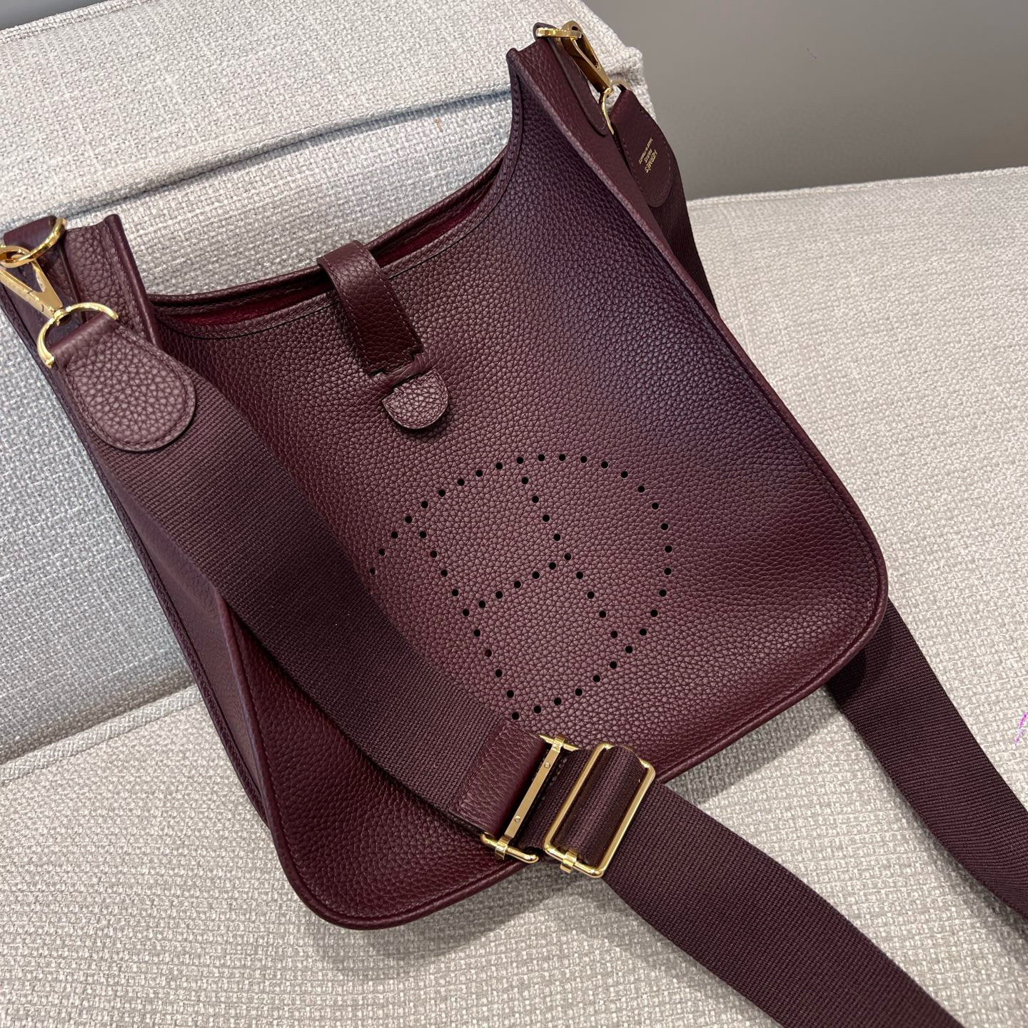 에르메스 Hermes Evelyne 29cm TC OG Rouge sellier/silver
