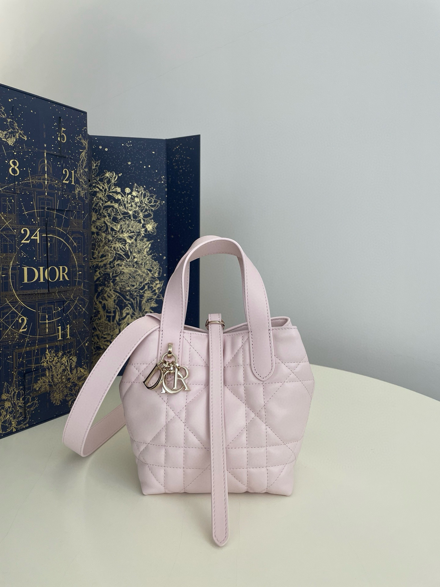 디올 Dior Toujours Vertical Nano Tote Bag pink 13cm
