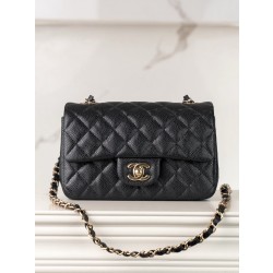 샤넬 Chanel Mini Classic Flap Bag A69900 Black gold 20cm