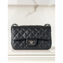 샤넬 Chanel Mini Classic Flap Bag A69900 Black silver 20cm