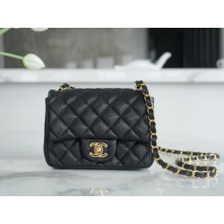 샤넬 Chanel Classic Flap Bag A35200 Black gold 17cm