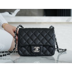 샤넬 Chanel Classic Flap Bag A35200 Black silver 17cm
