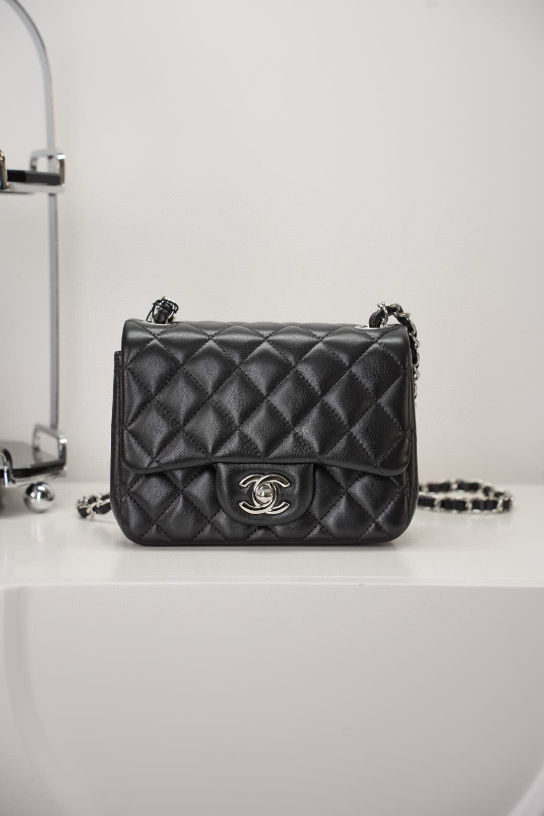샤넬 Chanel Classic Flap Bag A35200 Black silver 17cm
