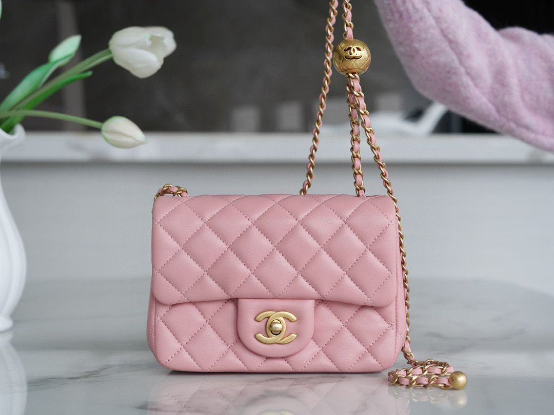 샤넬 Chanel Mini Flap Bag AS1786 Pink 18cm