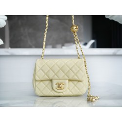 샤넬 Chanel Mini Flap Bag AS1786 yellow 18cm