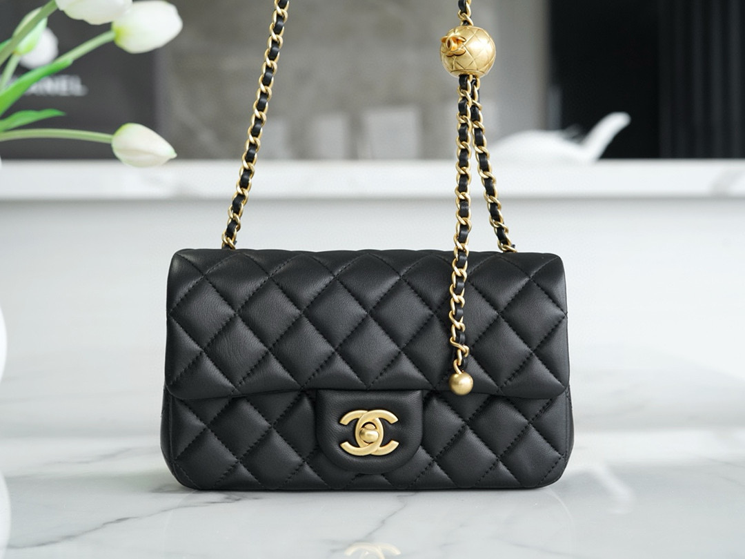 샤넬 Chanel 23c Mini Flap Bag AS1787 Black 20cm