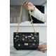 샤넬 Chanel 2.55 Flap Bag Lucky Charm A37586 Black 24cm