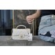 샤넬 Chanel 21s Mini Flap Bag with Top Handle AS2431 White 20cm