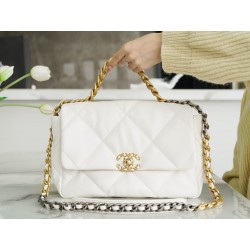 샤넬 Chanel 19 Handbag AS1161 White 30cm