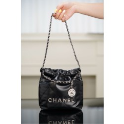 샤넬 Chanel 22P 22Mini Handbag AS3980 Black silver 19cm