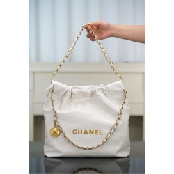 샤넬 Chanel 22P 22Small Handbag AS3260 White gold 35cm