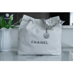 샤넬 Chanel 22P 22Small Handbag AS3260 White silver 35cm