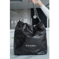 샤넬 Chanel 22P 22Large Handbag AS3262 Black silver 45cm