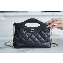 샤넬 Chanel 24S 31Shopping Bag Nano AP3656 Black 20.5cm
