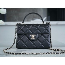 샤넬 Chanel 24P Small Kelly Handle bag Black 21cm